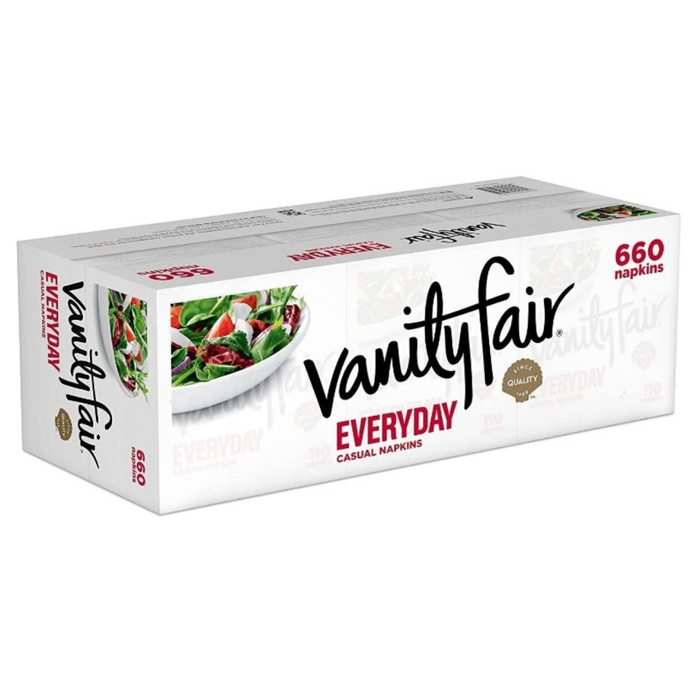 Vanity Fair Everyday Napkins, 660 Count, White Paper Napkins